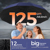 Large Manual Umbrella with Reinforced 12-Bone Frame