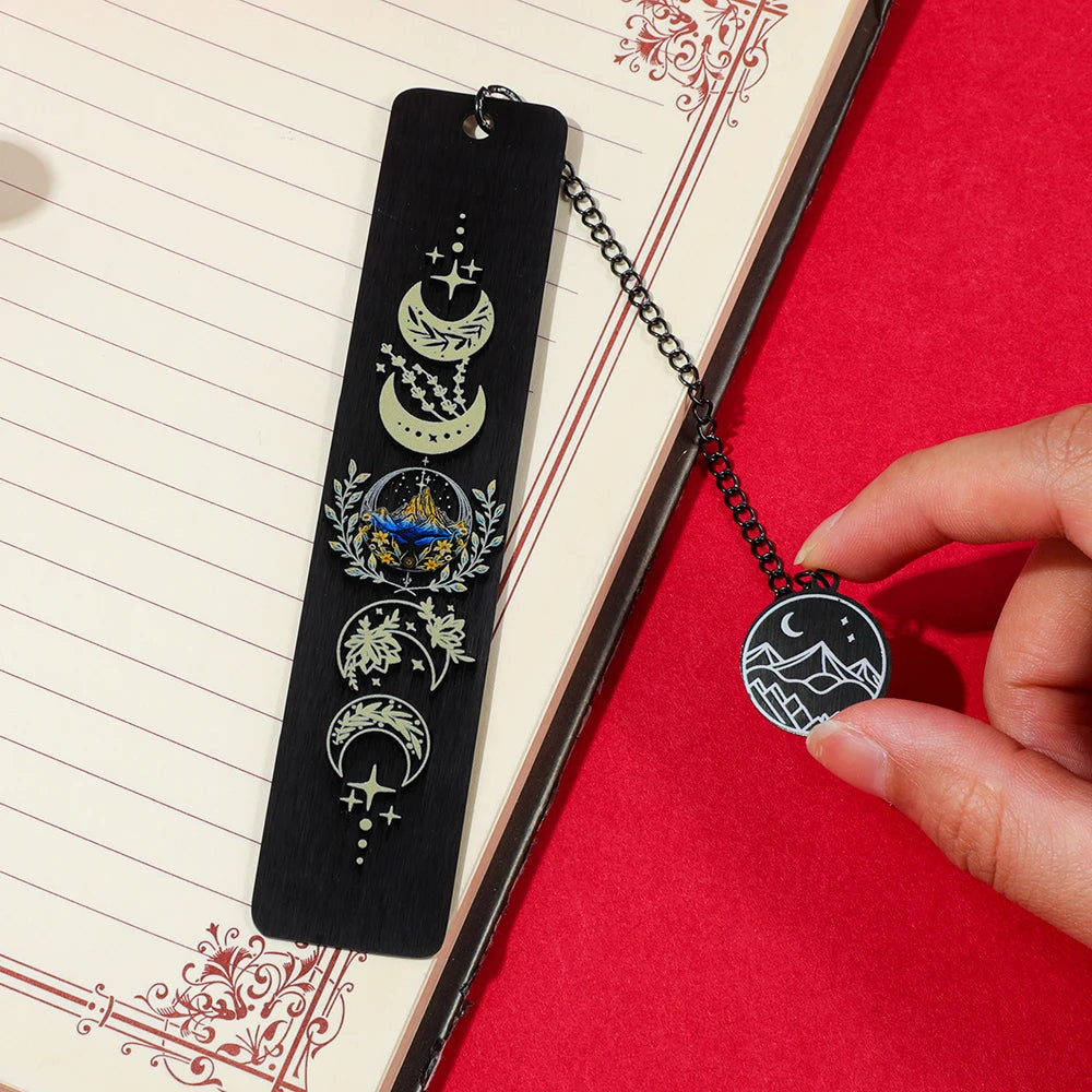 Moon Metal Bookmark for Fantasy Readers