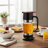 Clear Glass Honey Dispenser with Press-Top Lid