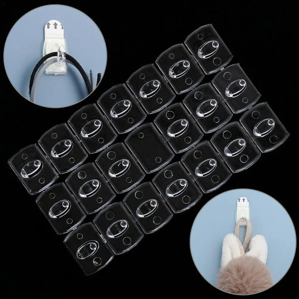 Transparent Removable Adhesive Hooks for Cable Management