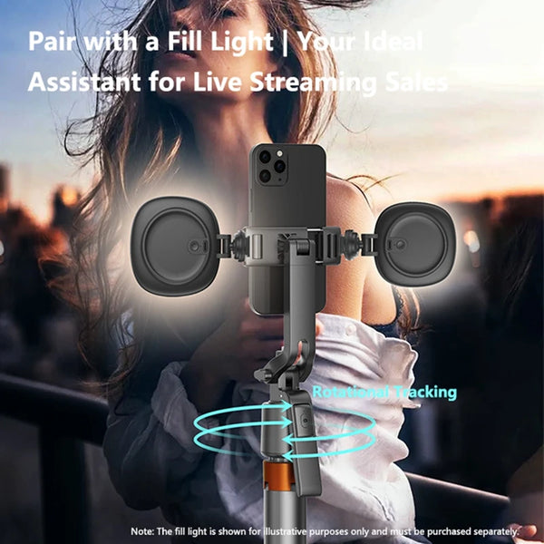 AI Face-Tracking Gimbal Selfie Stick & Tripod