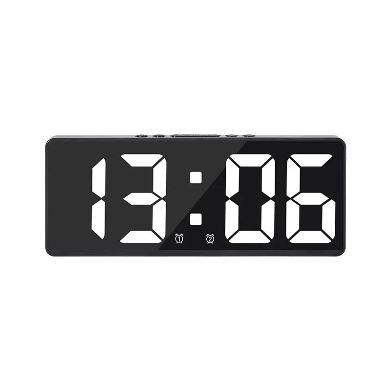 Modern LED Alarm Clock with Voice Control and Night Mode