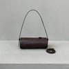 Vintage Y2K Vegetable-Tanned Leather Cylinder Bag