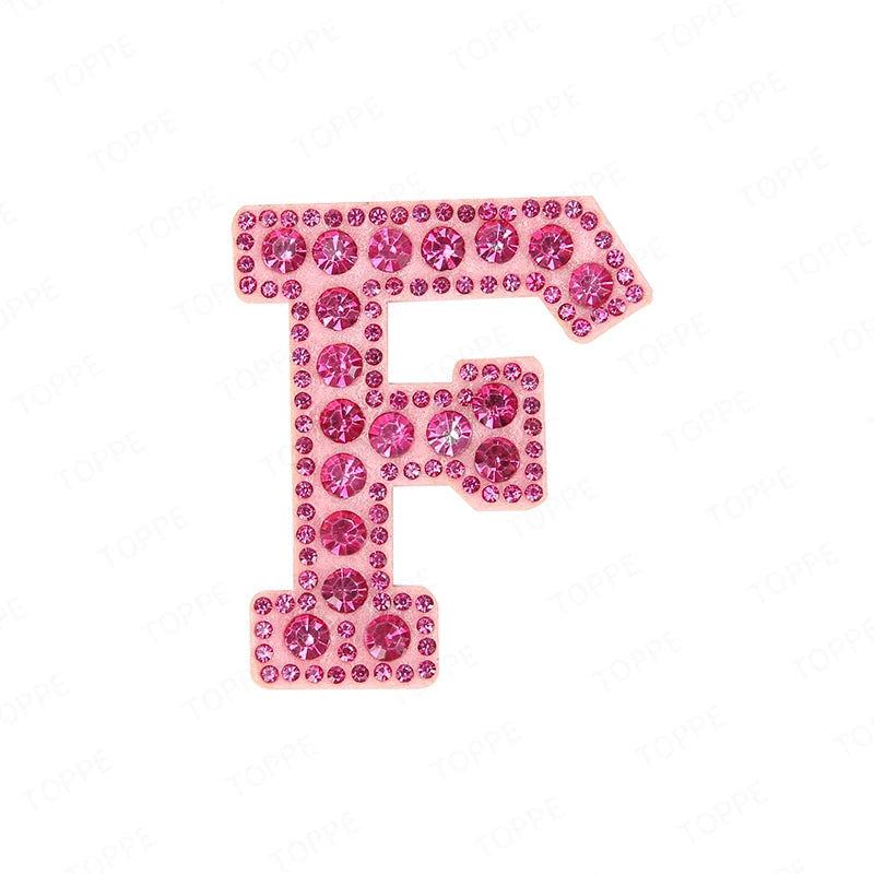 Pearl Rhinestone Letter Patches – Iron-On 3D DIY Embellishments