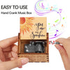 Wooden Hand-Crank Music Box - 'You Are My Sunshine' Engraved Keepsake Gift