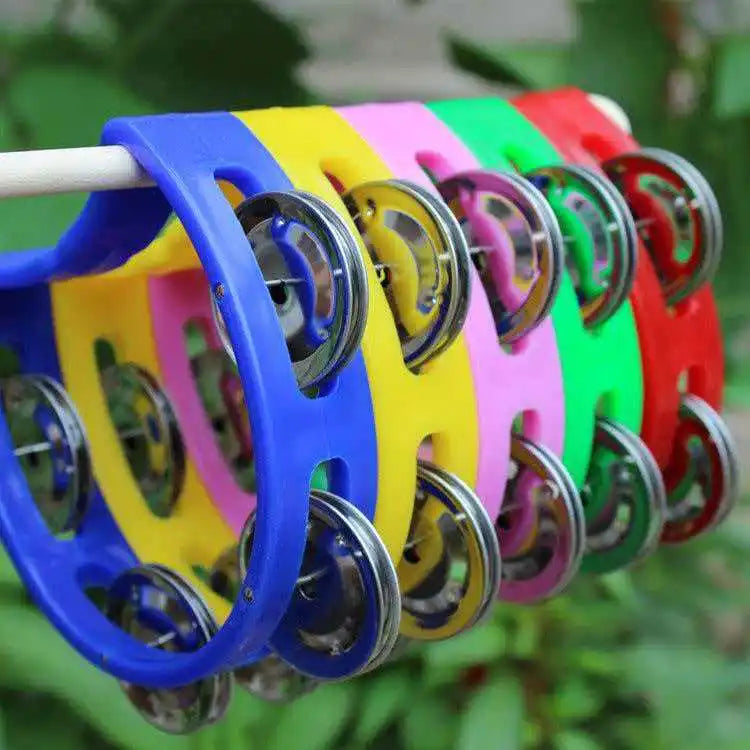 Handheld Tambourine with Jingle Bells for Kids