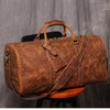 Vintage Embossed Leather Travel Duffle Bag