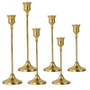 Vintage Set of 3 Metal Candle Holders with Matte Gold Finish