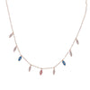 Enamel Evil Eye Lariat Necklace with Cubic Zirconia