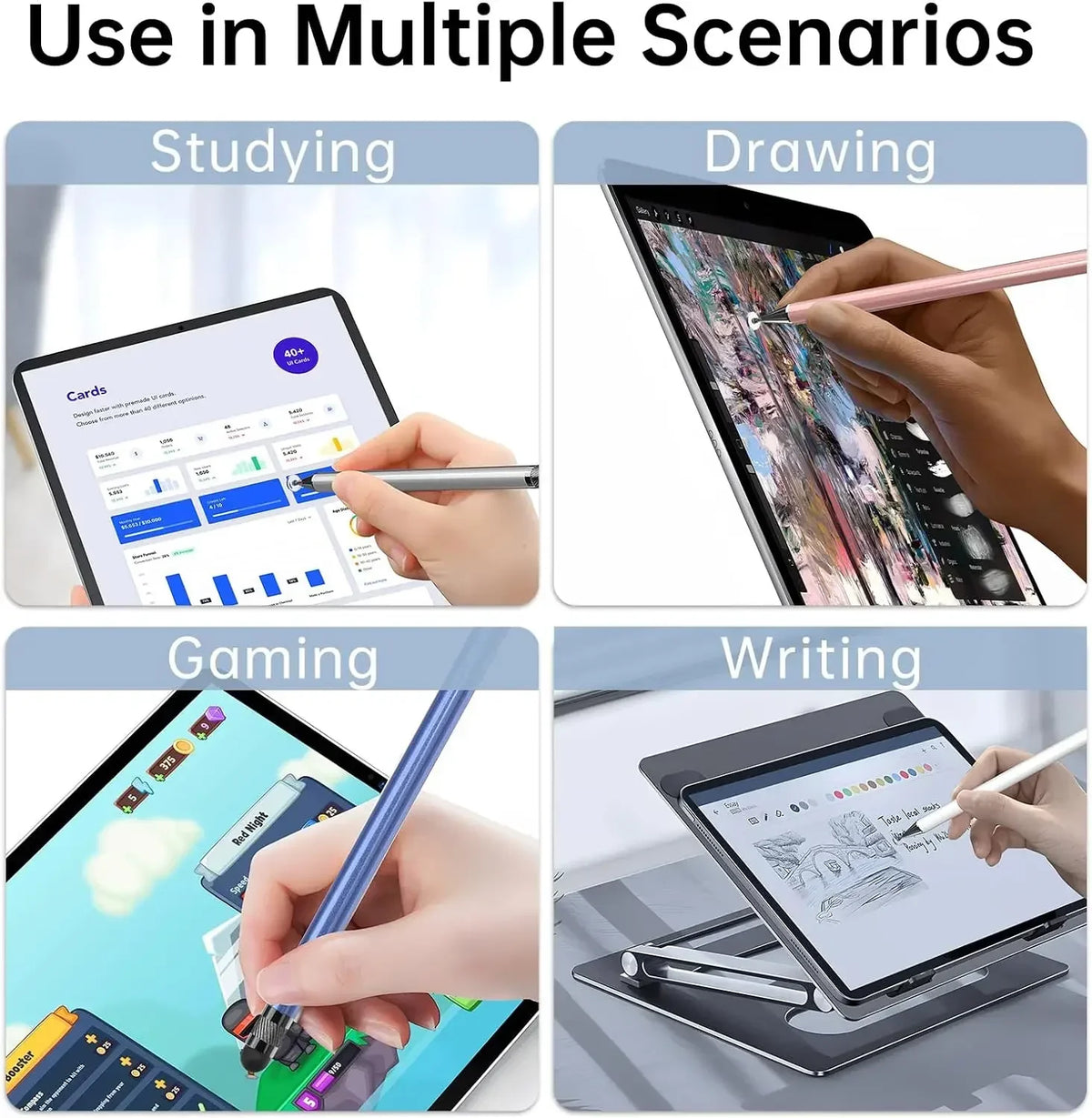 2-in-1 Universal Stylus Pen for Touch Screens
