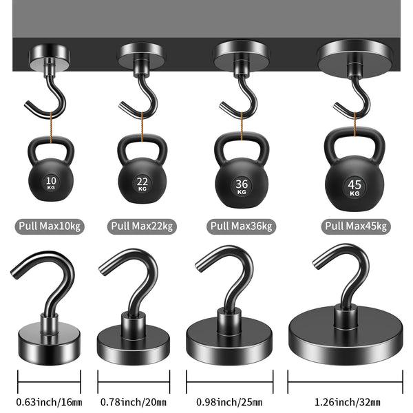 Heavy-Duty Magnetic Hooks for Home & Office Organization