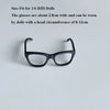 Black round-framed glasses for fashion dolls