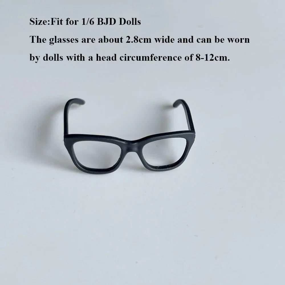 Black round-framed glasses for fashion dolls