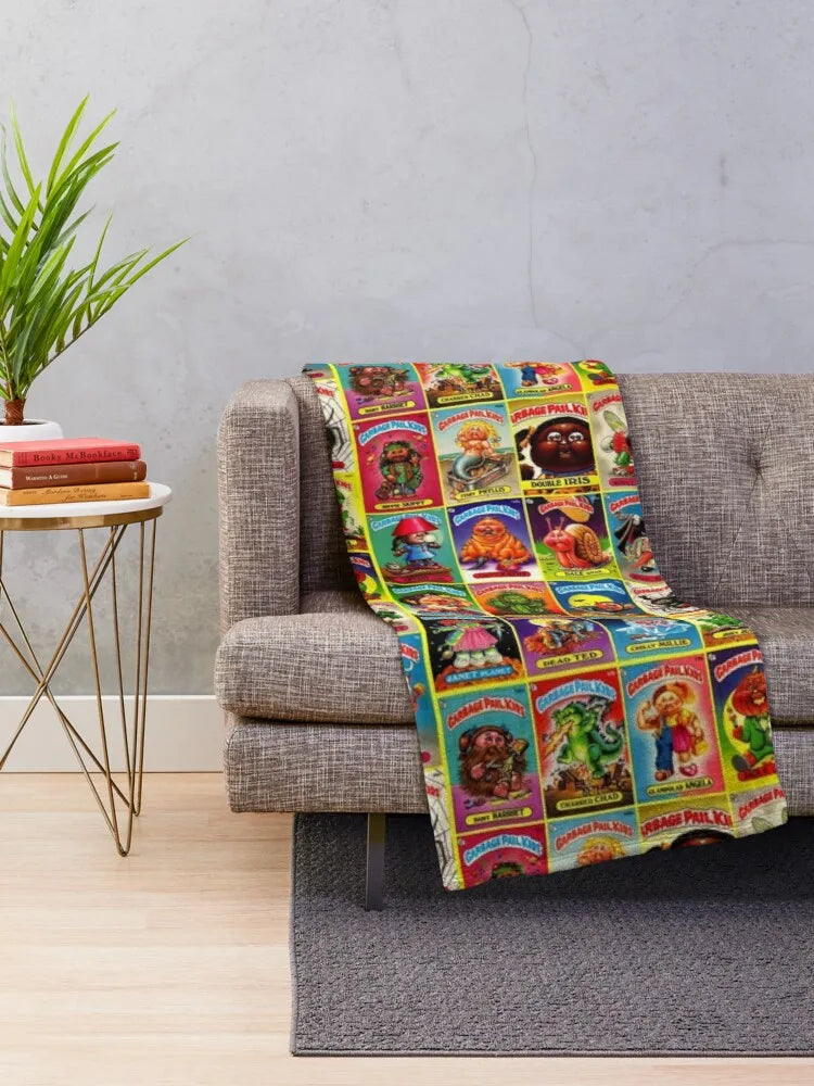 Garbage Pail Kids Retro Throw Blanket – Super Soft Microfiber