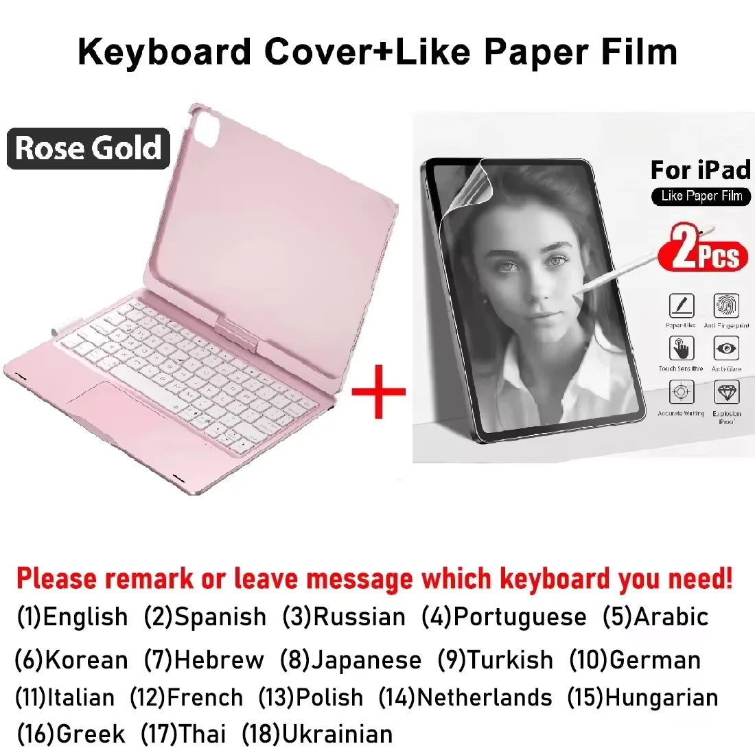 360° Rotating iPad Keyboard Case with Touchpad