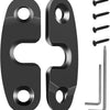 A set of heavy-duty aluminum sun visor repair kit components including brackets and mounting pins.