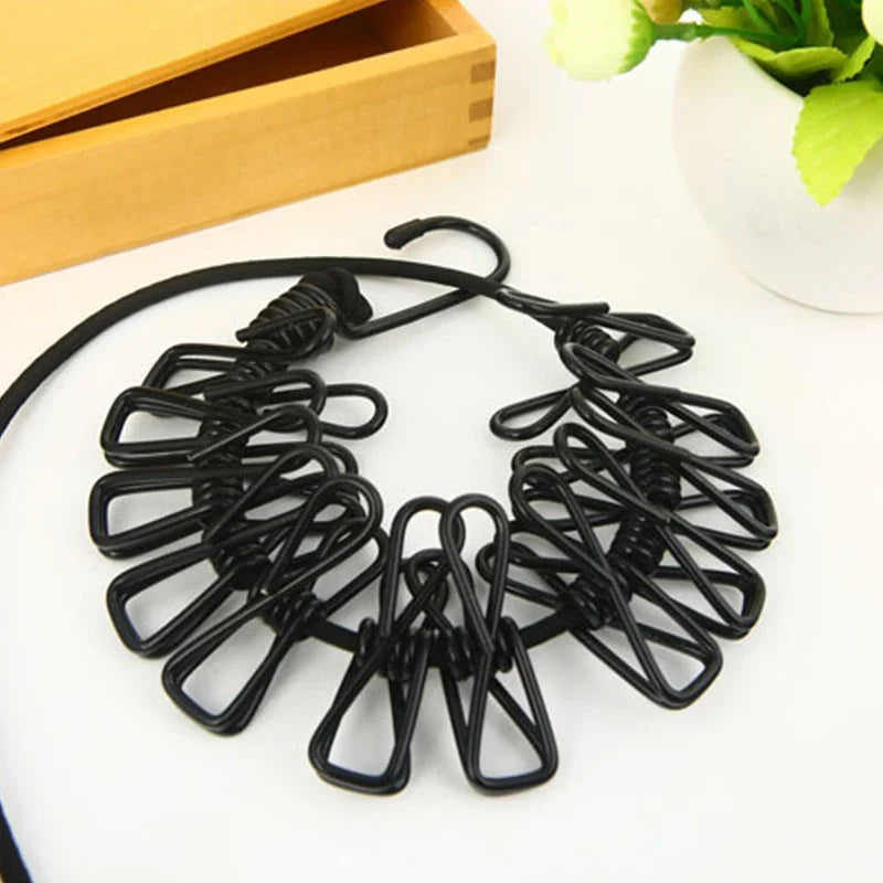 Retractable Travel Clothesline with 12 Clips