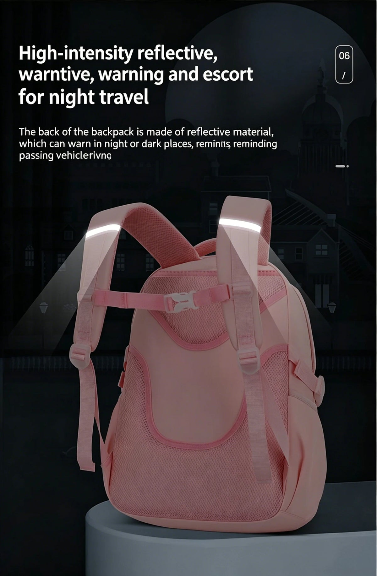 Spinal Protection Waterproof School Backpack for Girls