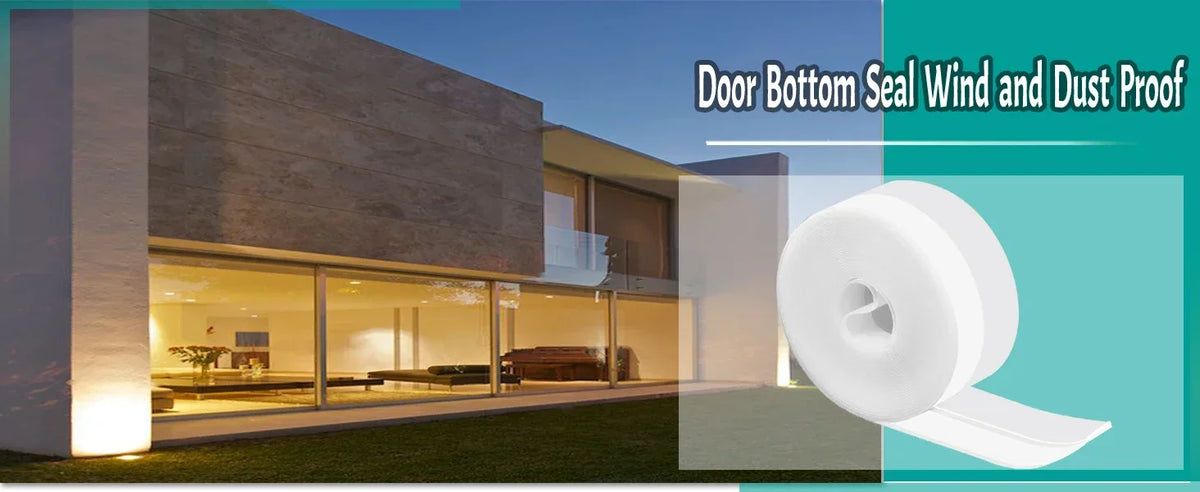 Roll of white silicone weather stripping seal tape for door and window sealing