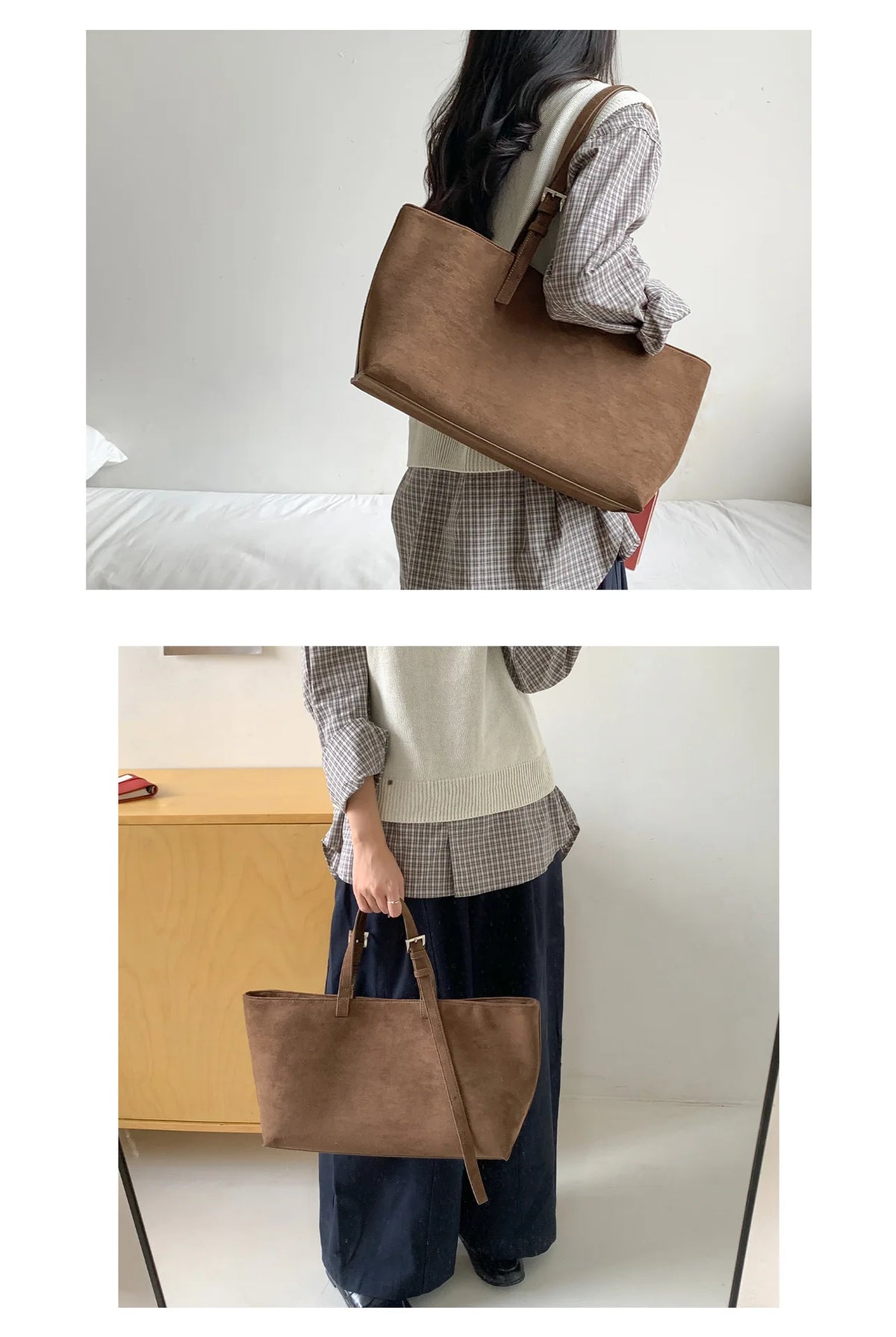 Soft PU Leather Tote Bag for Women – Spacious Everyday Carryall