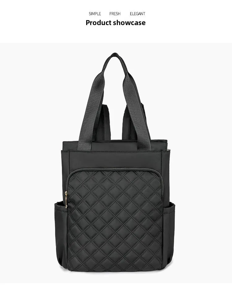 Quilted 2-in-1 Tote and Rucksack for Women