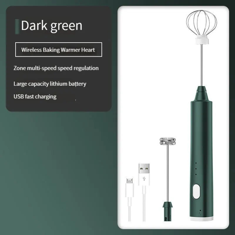 Rechargeable Electric Milk Frother & Handheld Mixer