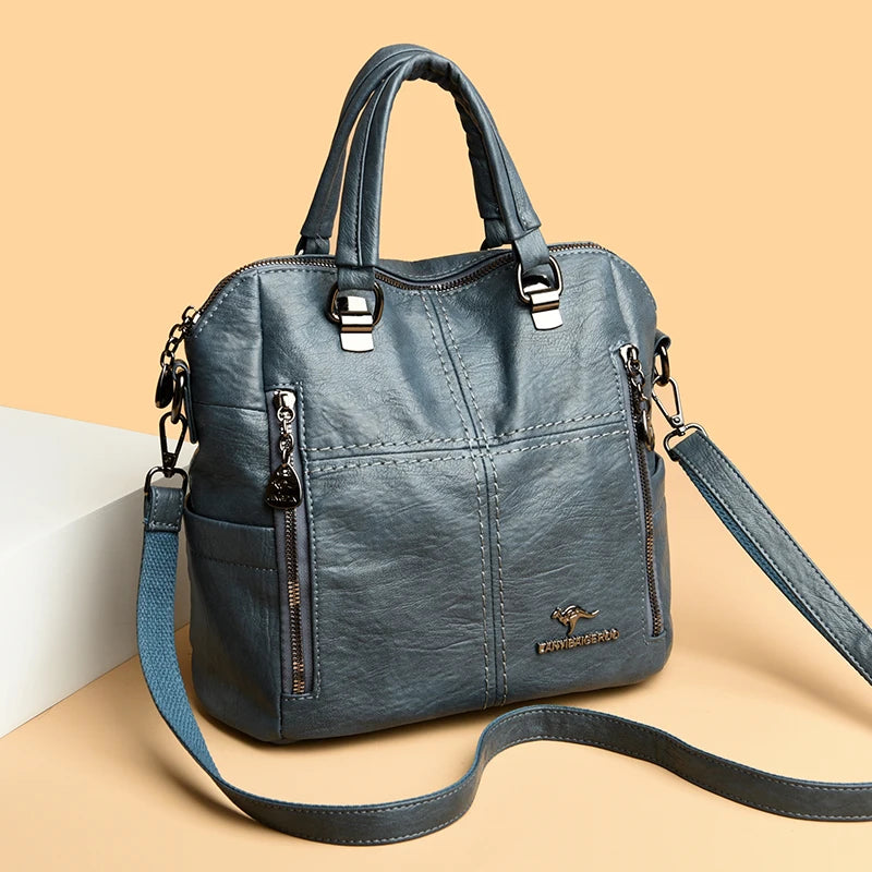 Vintage-Inspired Crossbody Bag with Roomy Interior