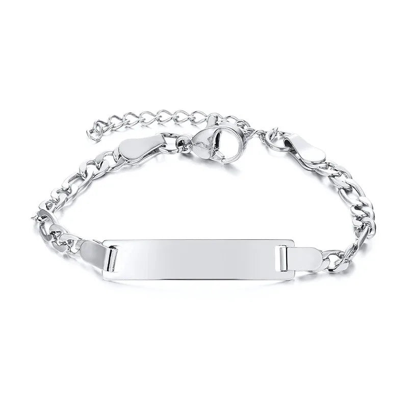 Personalized Gold-Plated Stainless Steel Link Bracelet