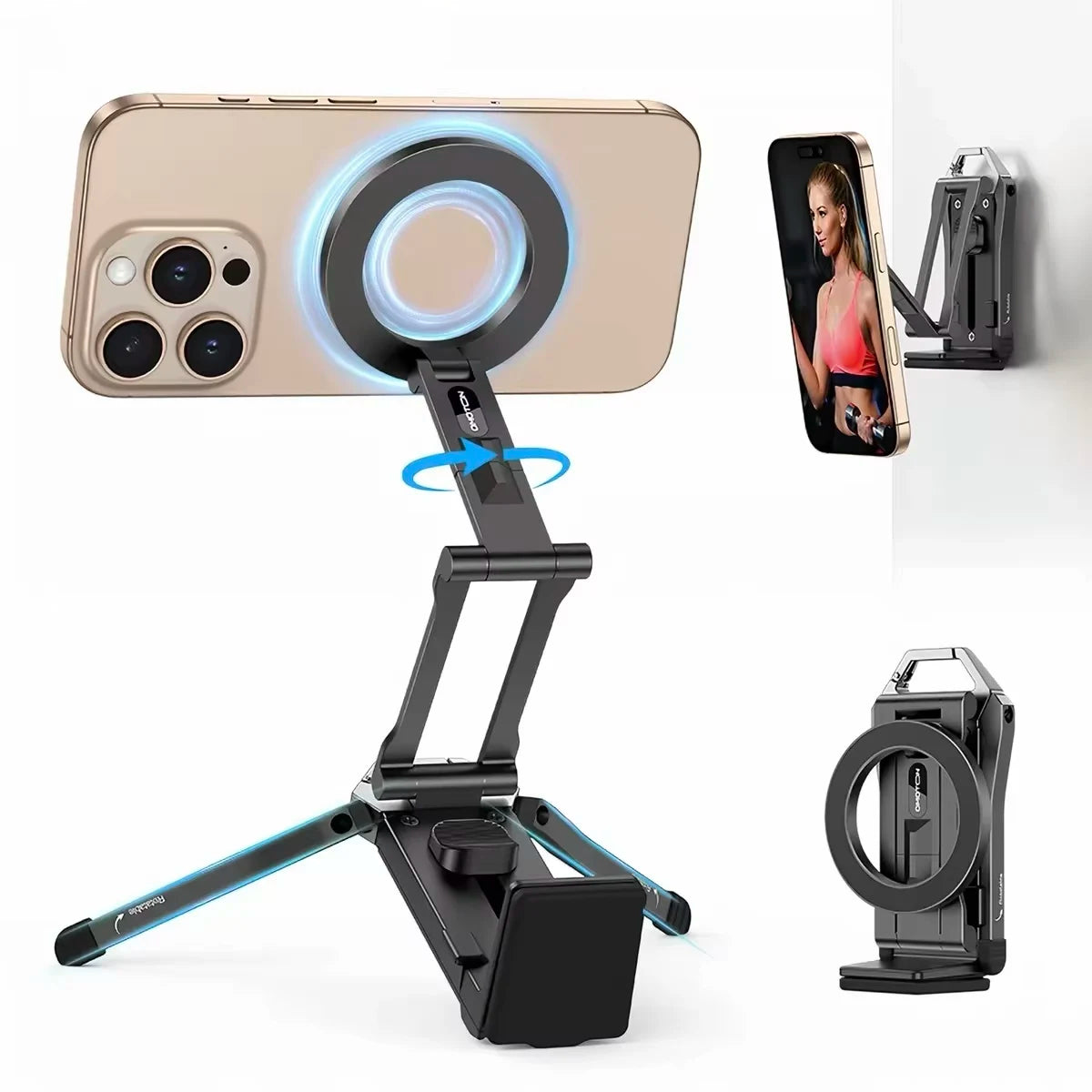 Magnetic Aluminum Phone Stand for Desk and Travel