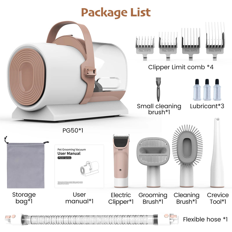 Kit d'aspirateur de toilettage pour animaux 11000Pa avec tondeuse électrique