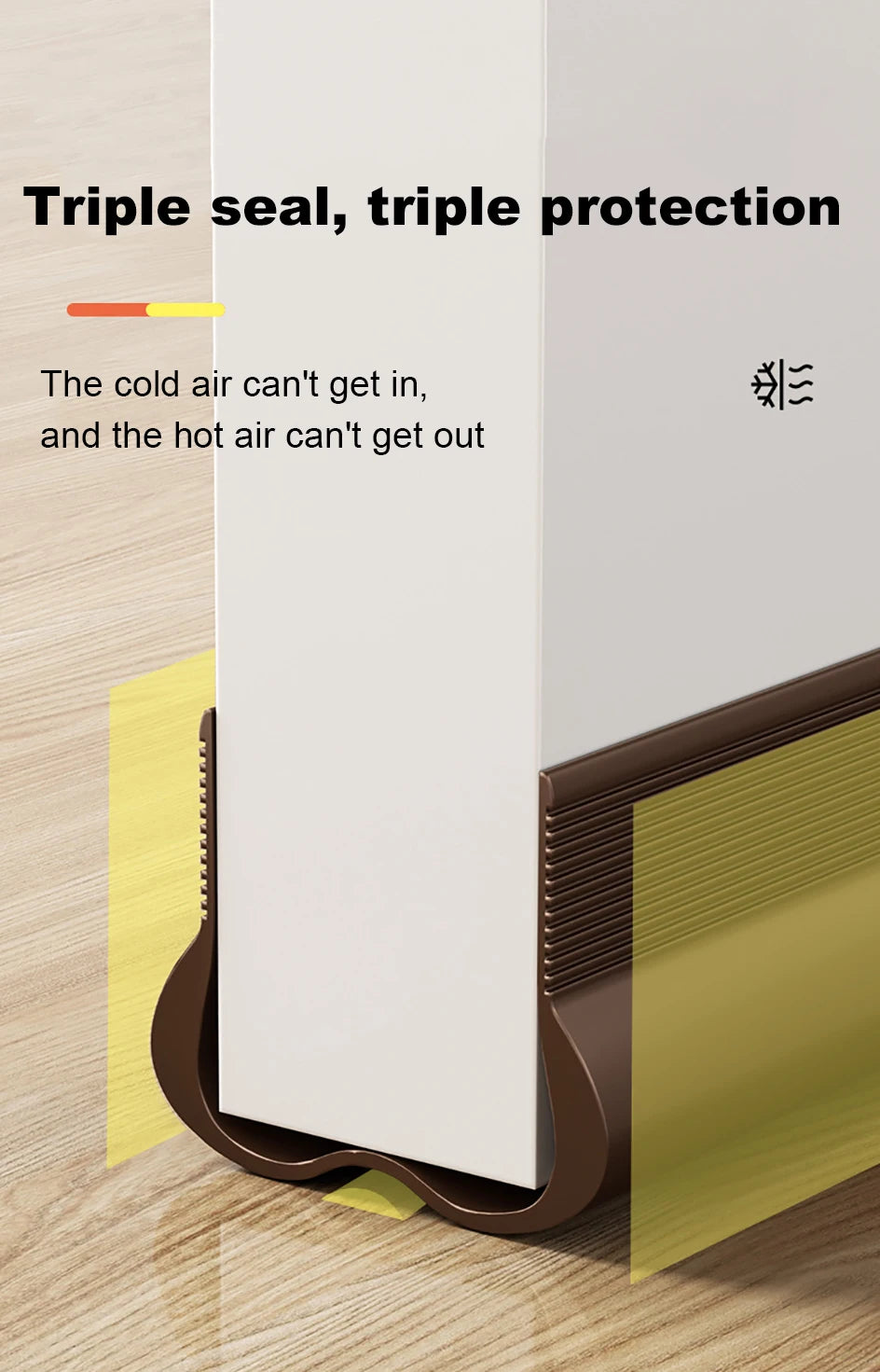 Flexible Door Draft Stopper with Soundproofing Seal