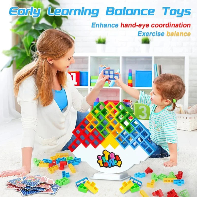 Stacking Tower Balance Game – Family Building Blocks Set