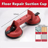 A red floor repair suction cup tool with a handle and suction base is shown against a white background.