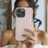 Striped Magnetic Phone Case with Dual-Layer Protection