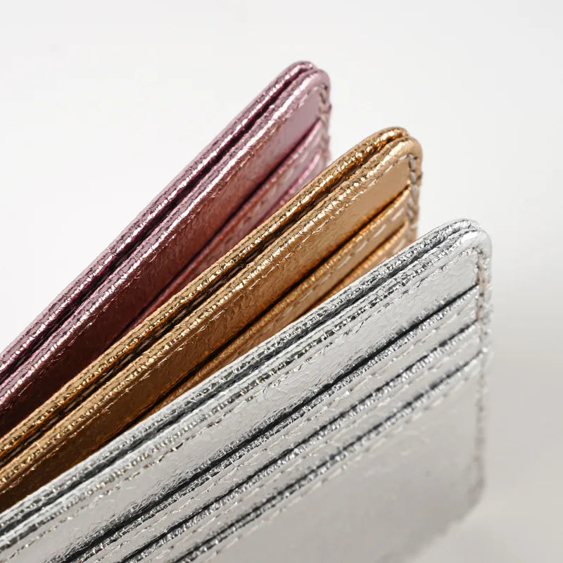 Slim Leather Card Holder with 4 Slots