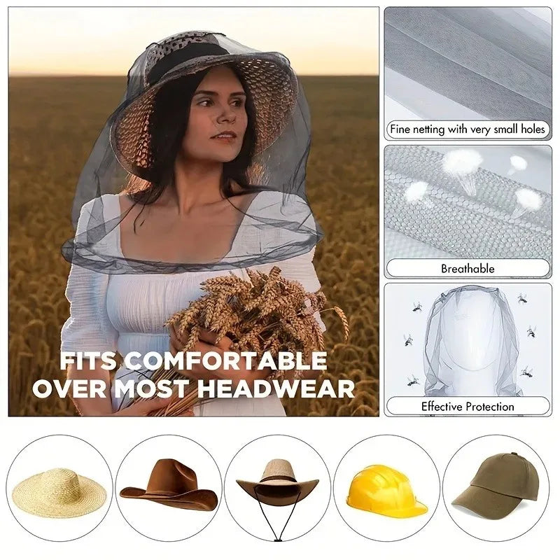 Extra Large Mosquito Net with Integrated Face Mask