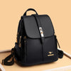Vintage Leather Women's Backpack with Spacious Interior