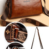 Vintage Barrel Crossbody Shoulder Bag with Sequined Letter Accent