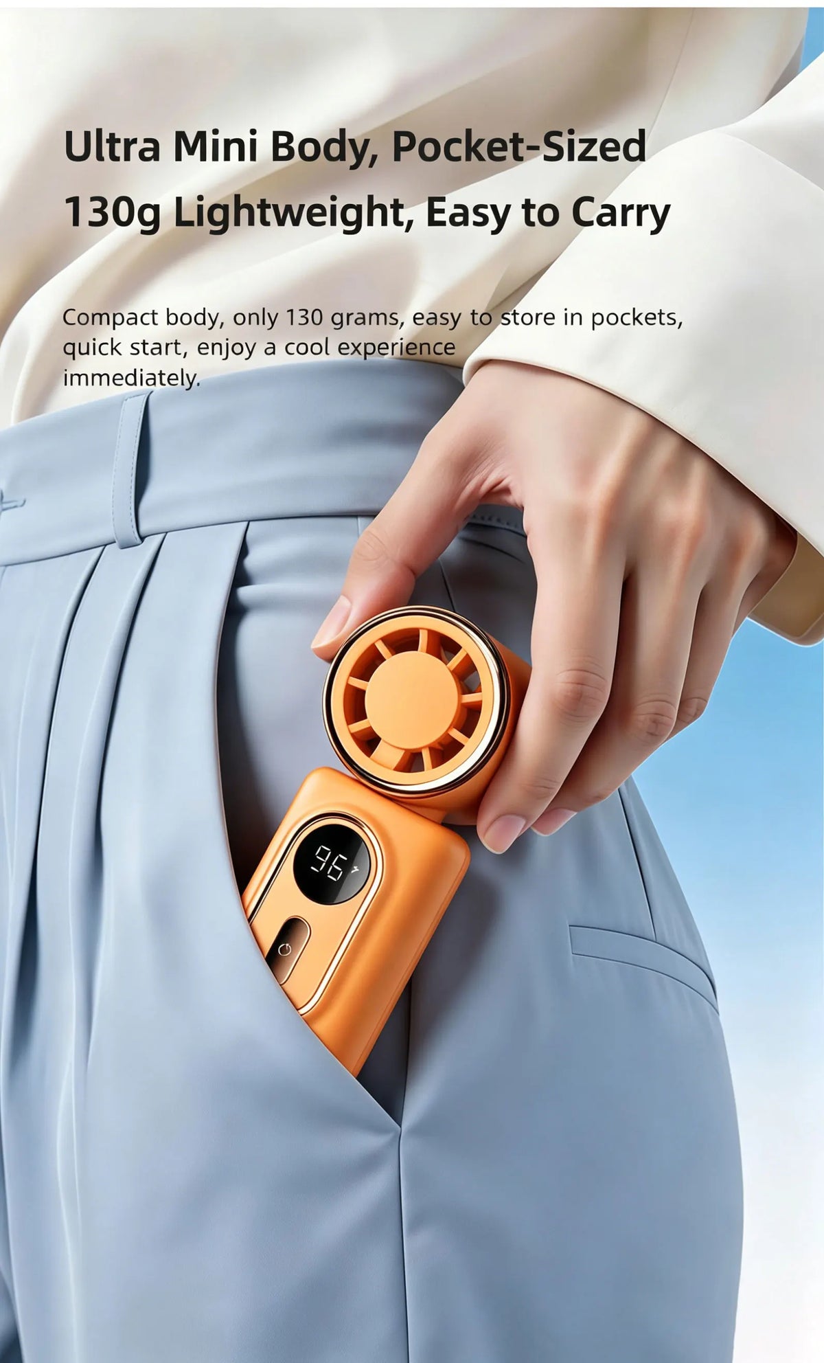 Portable Clip-On USB Fan with Rotatable Head