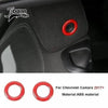 Red ABS material trim rings for Chevrolet Camaro interior and exterior