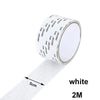 White self-adhesive fiberglass screen repair patch roll, 2 meters long.