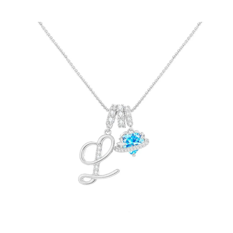 Heart-Shaped Initial Pendant Necklace