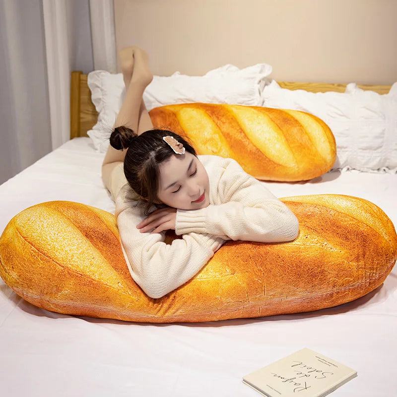 Baguette Bread Plush Pillow | Funny Food Shaped Cushion