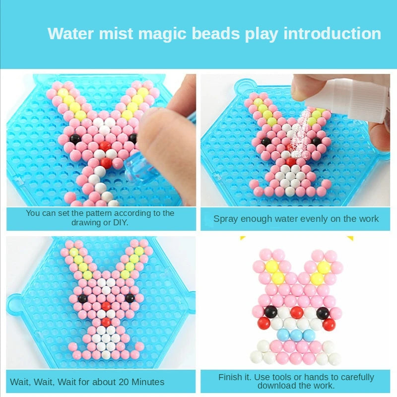 Magic Water Spray Beads Craft Kit – 1000 Colorful Beads for DIY Art Projects