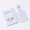 Map Pattern Passport Cover and Luggage Tag Set