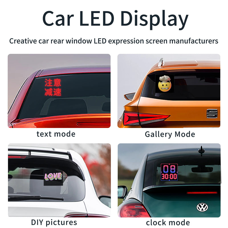 Smart Car Rear Window LED Display with App Control