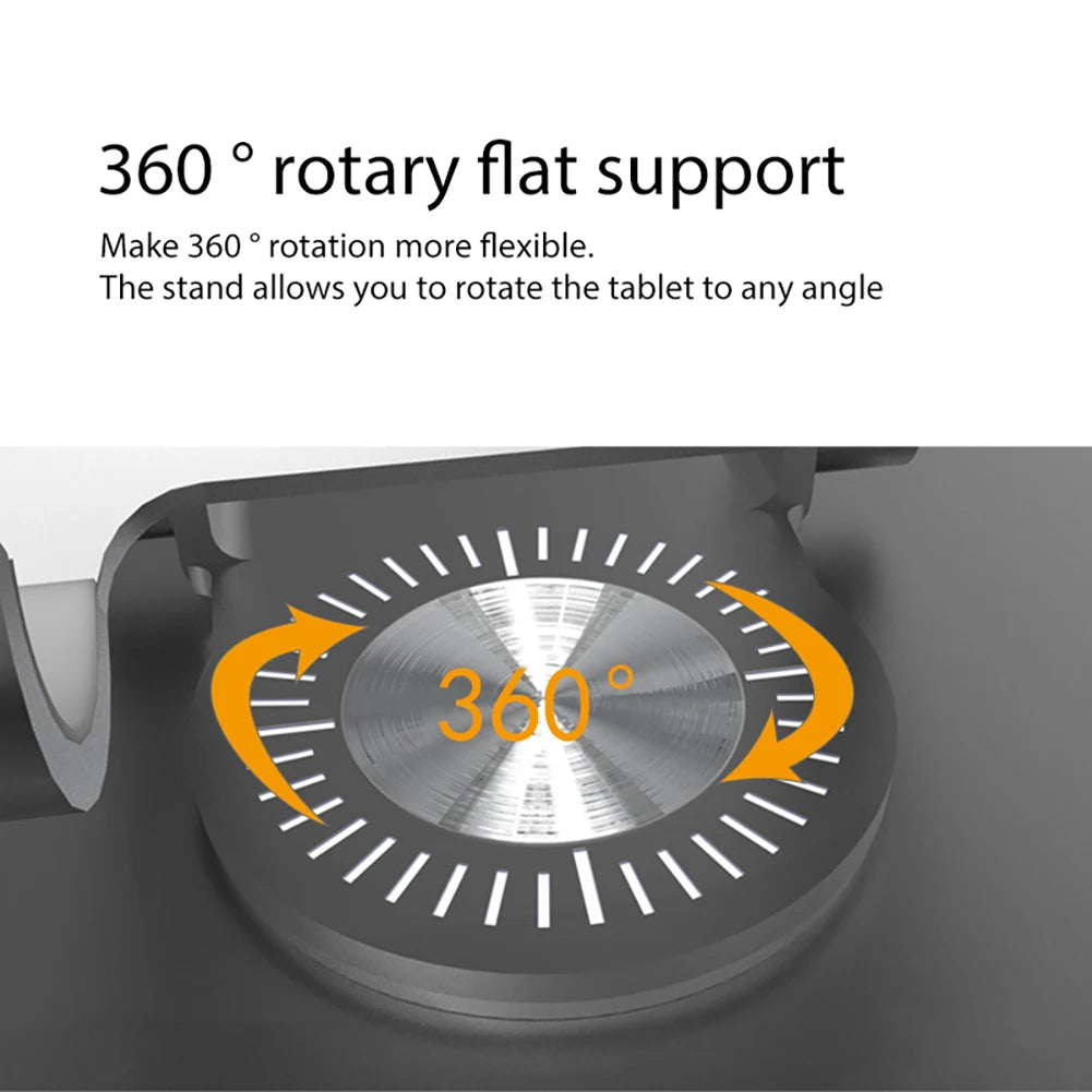 Foldable 360° Rotating Tablet and Phone Stand with Height Adjustment