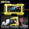 Cargador de batería inteligente Yellow Foxsur 12V con instrucciones de uso