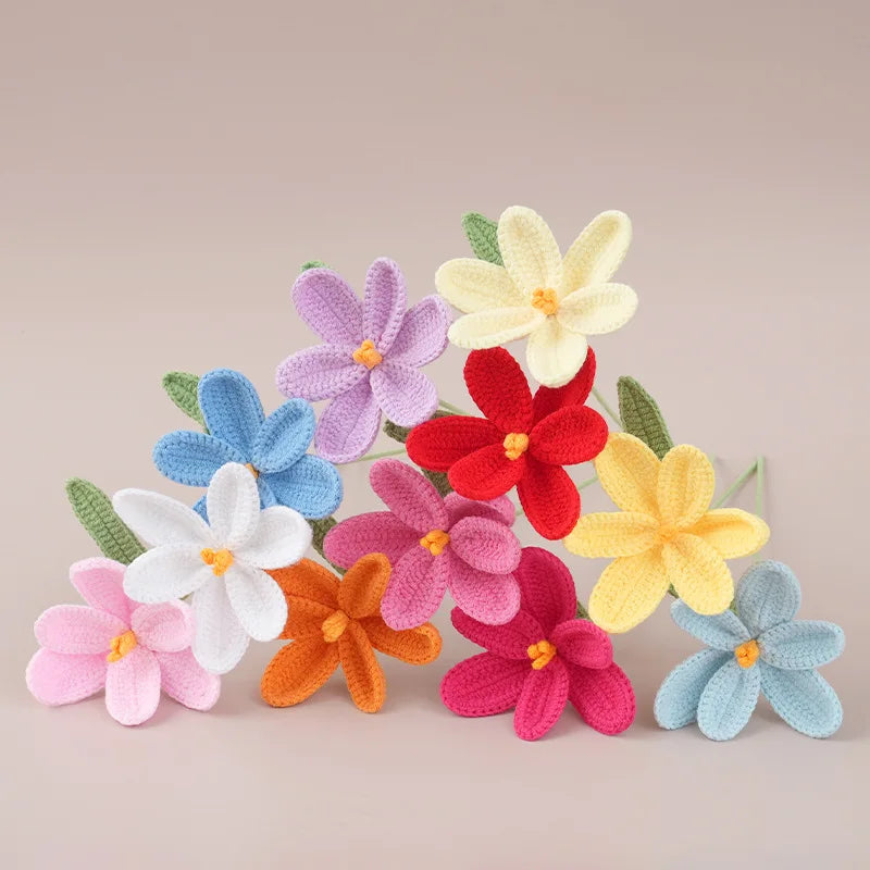 Handcrafted Crochet Tulip Bouquet – Artificial Knitted Flowers for Home Décor & Gifting