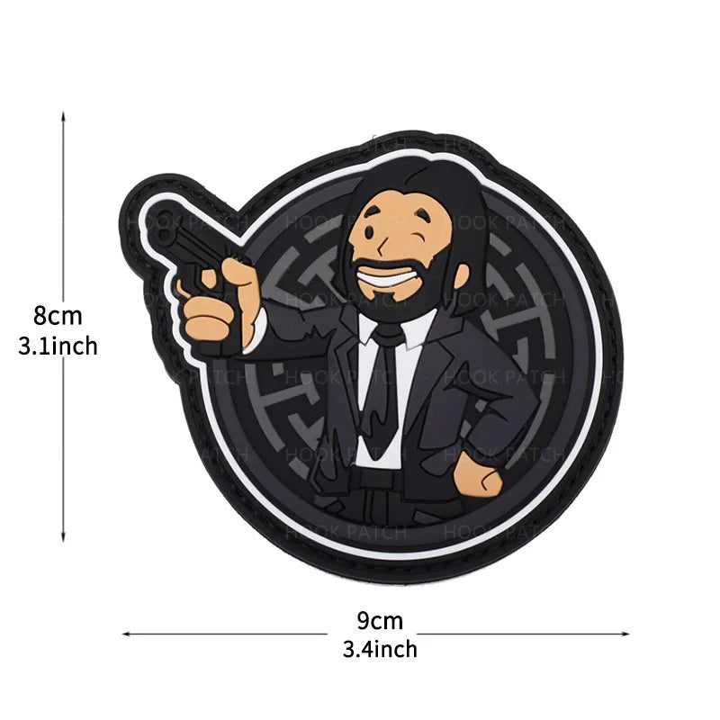 Glow-in-the-Dark Tactical Patch with Dog Motif